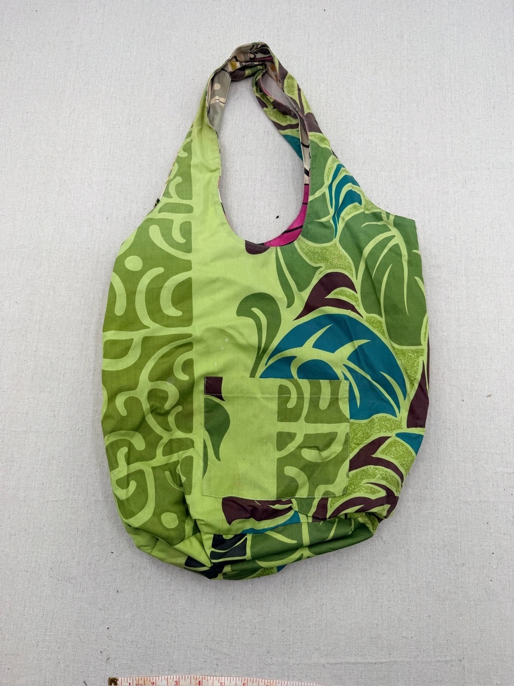 Reversible Hawaiian Floral Patterned Women's Tote Bag